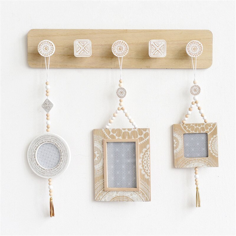 Porte manteau mural planche bois