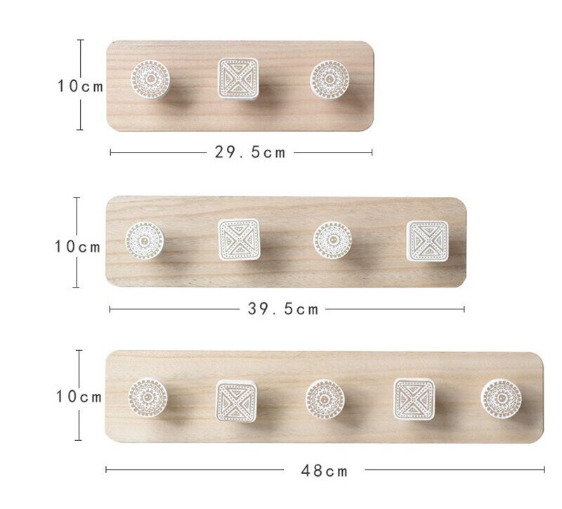 Porte manteau mural planche bois