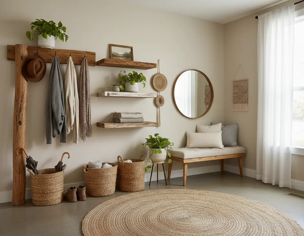 Porte-manteau en bois vintage